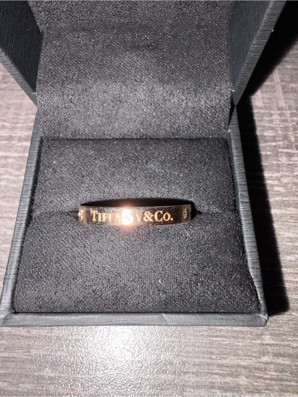 Tiffany & Co. Rose Gold Ring - Black Box Included